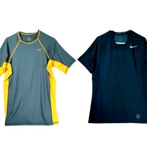2 Nike Pro Compression Dri Fit Training Shirts